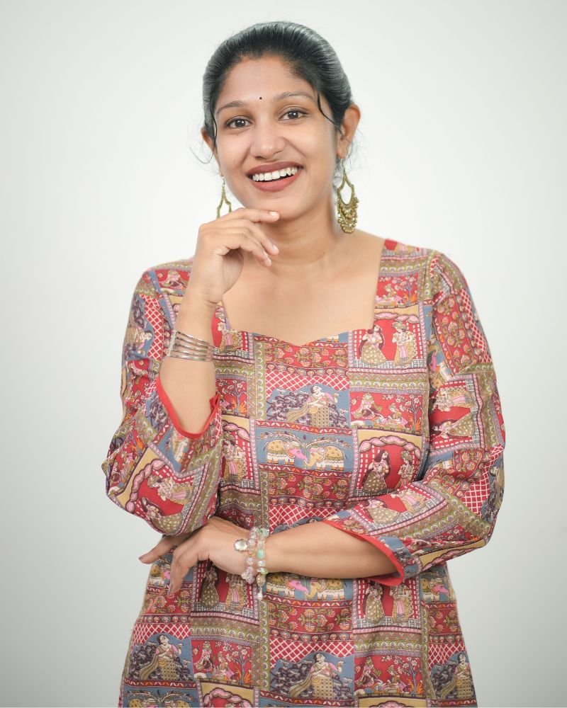 Women Ethnic Traditional Printed PC Cotton Short Kurti Red Multi