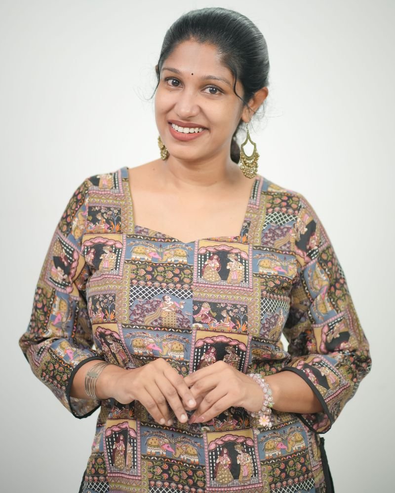 Women Ethnic Traditional Printed PC Cotton Short Kurti (Black Multi )