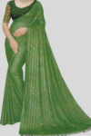 Elegant Green Saree with Designer Blouse